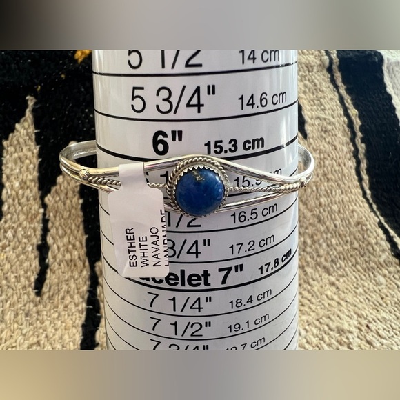❤️ Signed Esther White Native Made Adjustable Stackable Cuff Bracelet 9.6 Gms - Picture 7 of 14